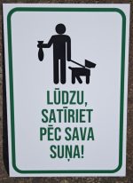 Satīriet aiz sava suņa zīme