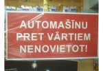 Norāde «Automašīnu pret vārtiem nenovietot» 160x320